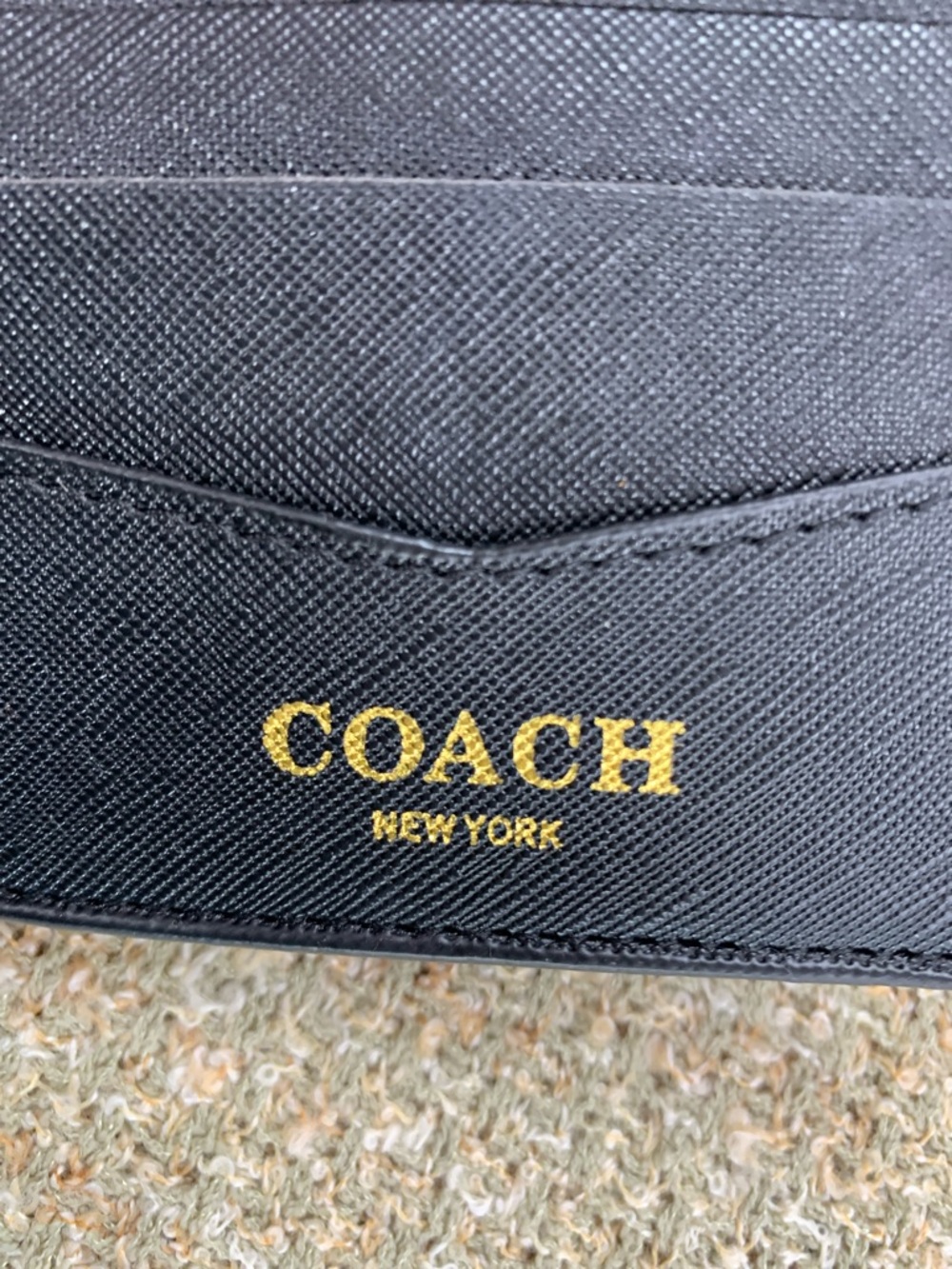 Coach Men's Black Plaid Bi-Fold Wallet - Picture 3 of 7